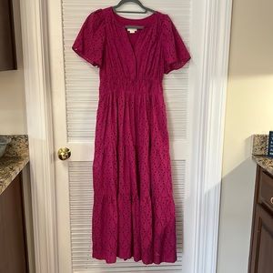 Anthropologie Maeve eyelet maxi dress